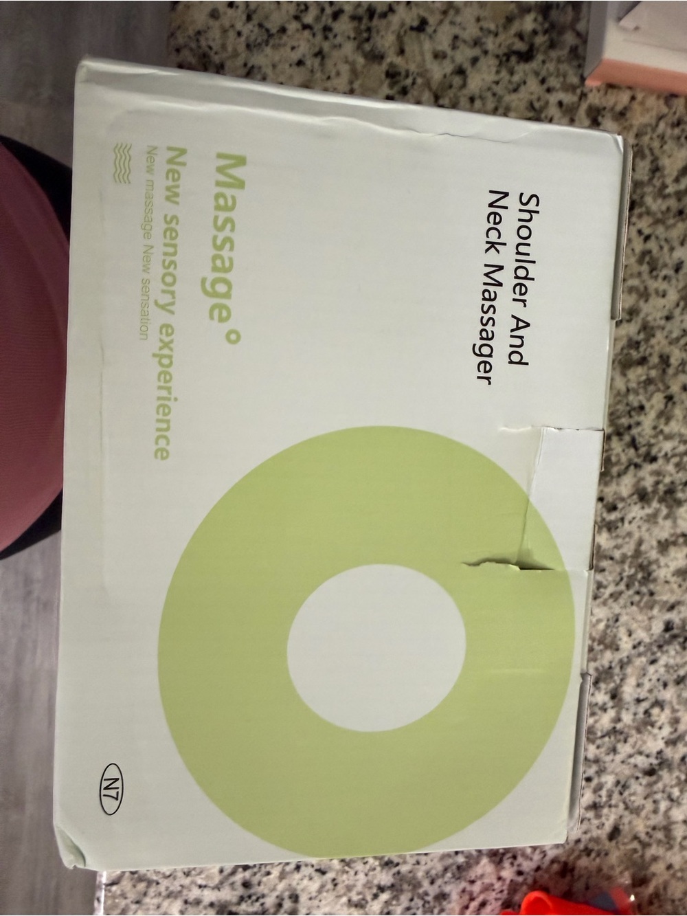 Sage White and Light Green Shoulder and Neck Massager Box